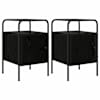 vidaXL &Ouml;&ouml;lambi kapp 2 tk Must tamm 35 x 36,5 x 56 cm Tehispuit