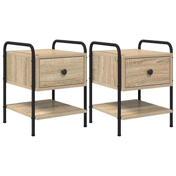 vidaXL &Ouml;&ouml;lambi kapp 2 tk Sonoma tamm 35 x 36,5 x 47 cm Tehispuit