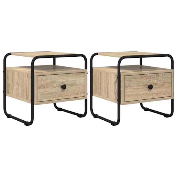vidaXL &Ouml;&ouml;lambi kapp 2 tk Sonoma tamm 40 x 39,5 x 40 cm Tehispuit