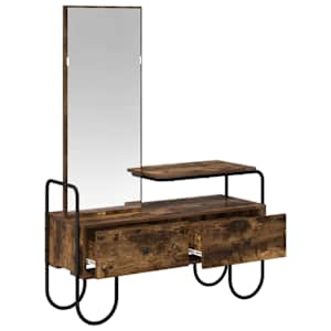 Kosmetický stůl se zásuvkou Kouřový dub 100 x 36,5 x 136 cm - obrázek 4