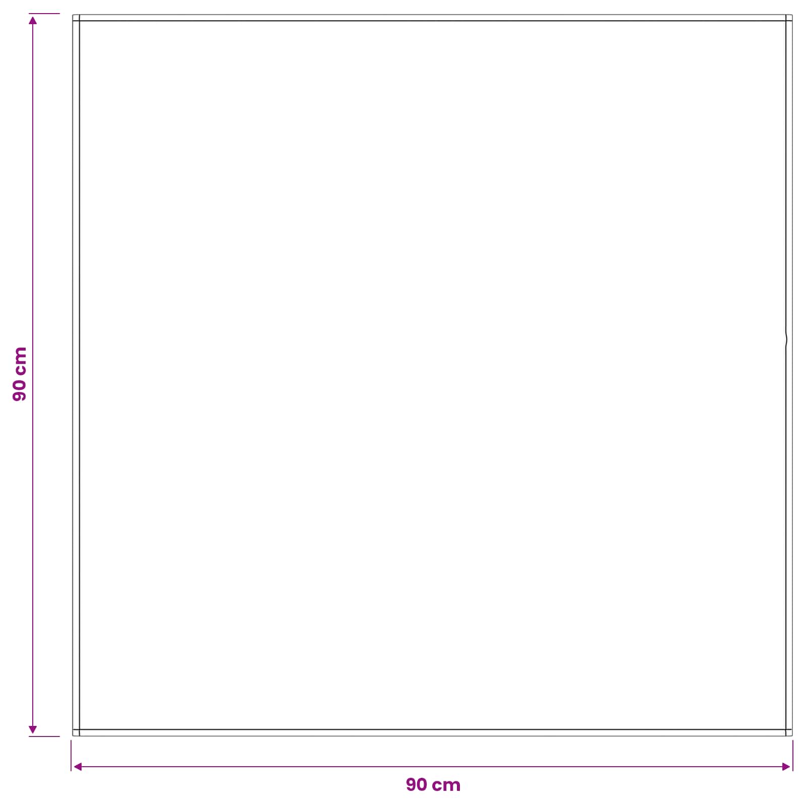 Tafelkleed Vierkant Crèmewit 90 x 90 cm Polyester image 7