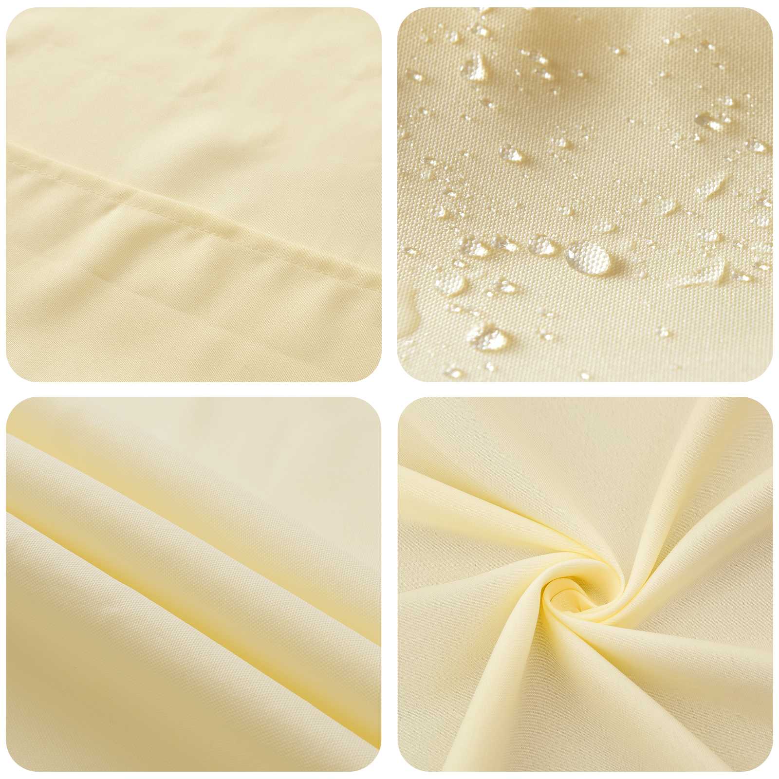 Tafelkleed Vierkant Crèmewit 110 x 110 cm Polyester image 5