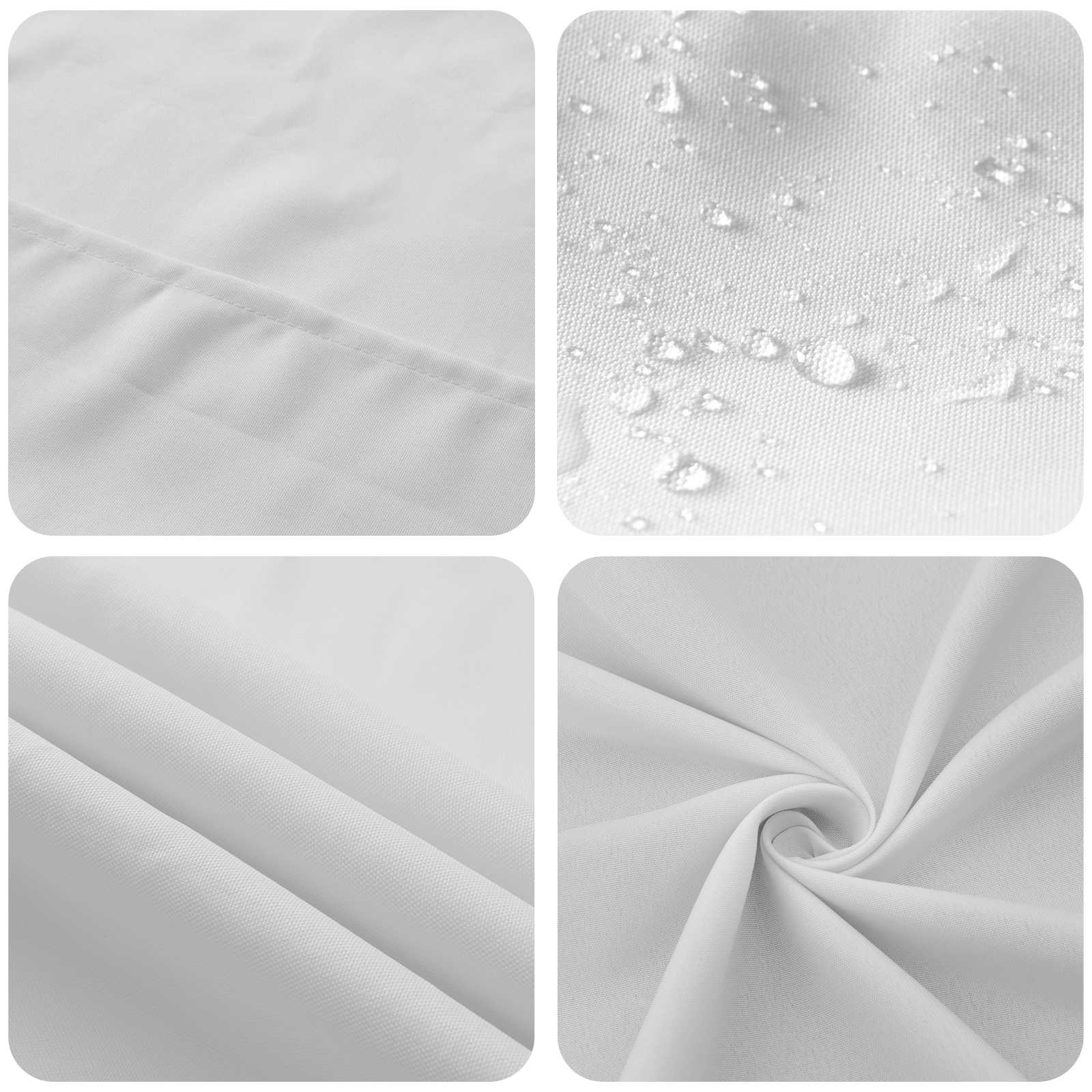 Tafelkleed Vierkant Wit 110 x 110 cm Polyester image 5