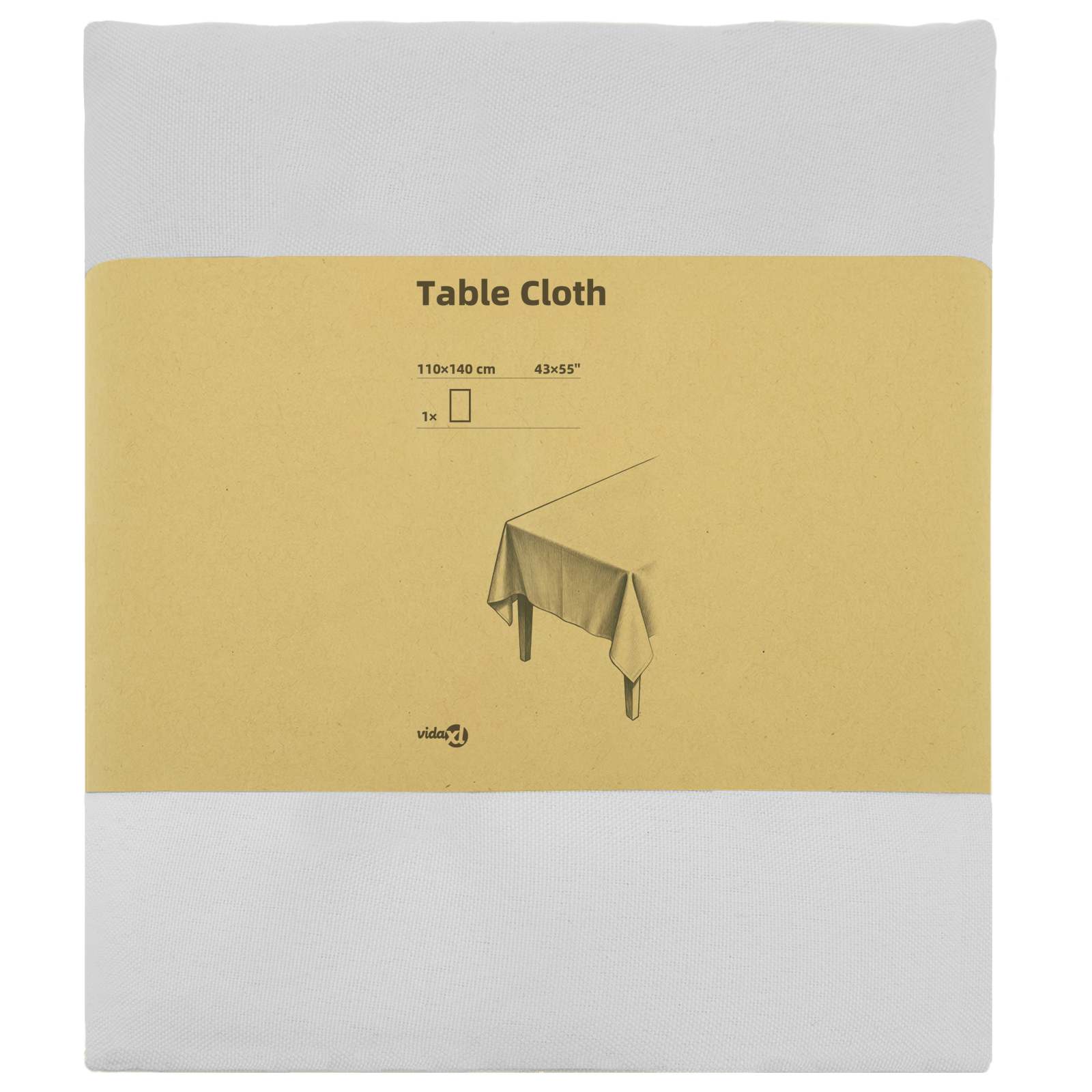 Tafelkleed Rechthoekig Wit 110 x 140 cm Polyester image 3