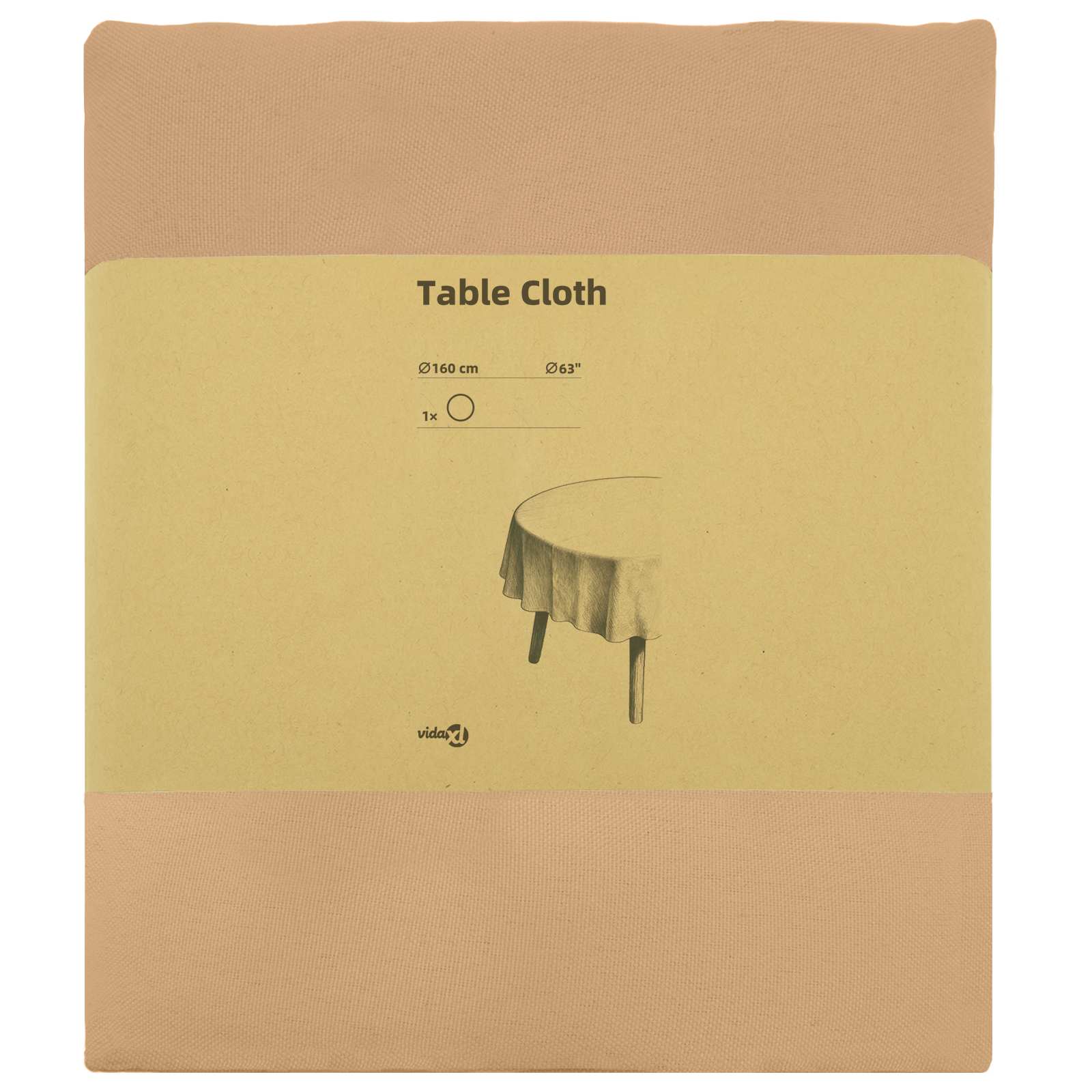 Tafelkleed Rond Beige Ø 160 cm Polyester image 3