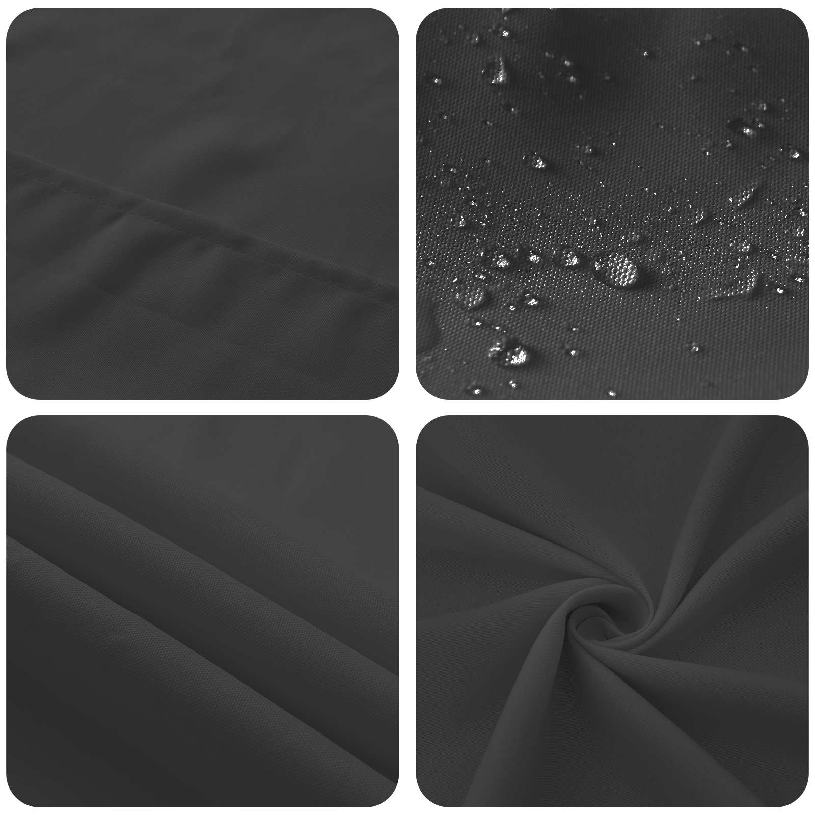 Tafelkleed Ovaal Donkergrijs 130 x 220 cm Polyester image 5