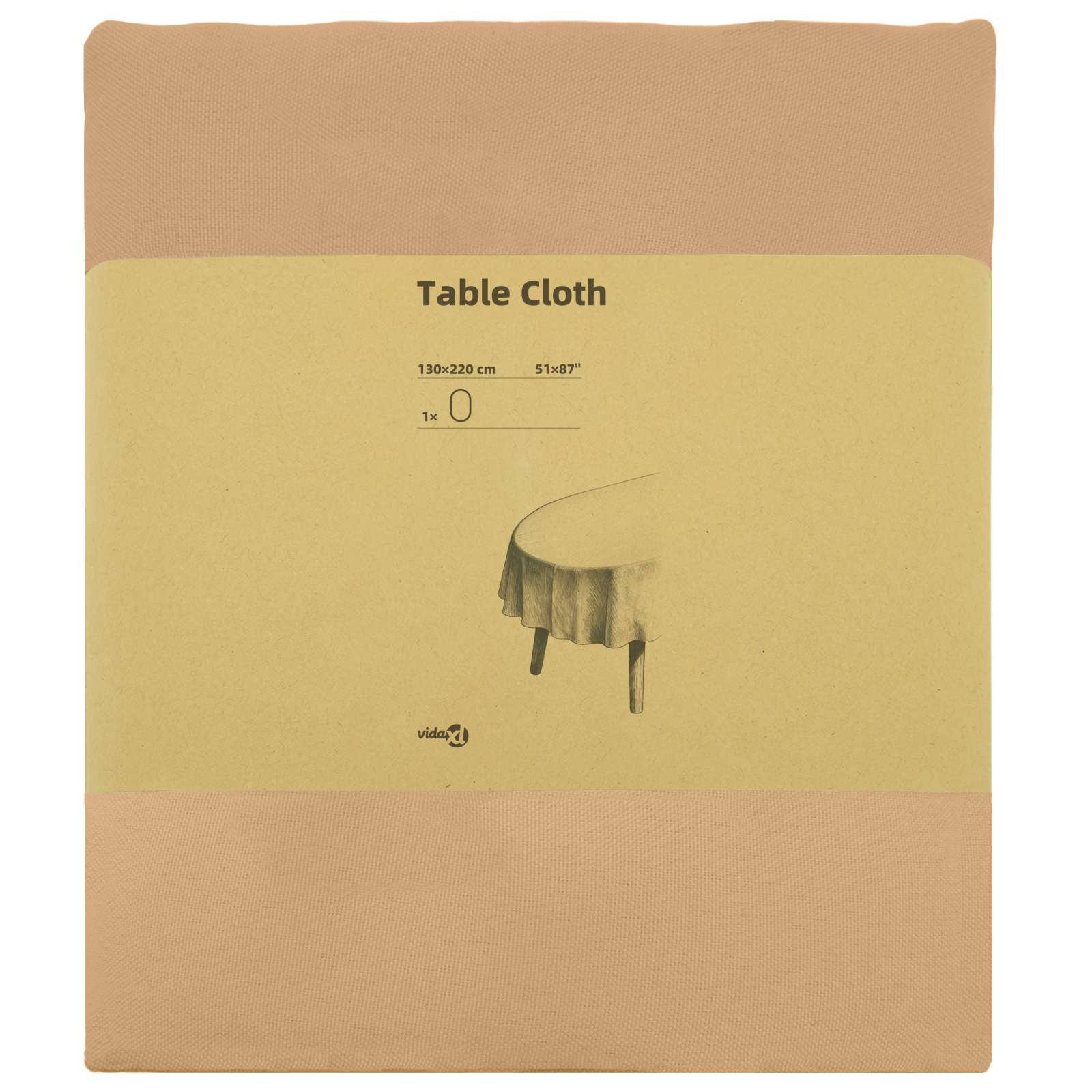Tafelkleed Ovaal Beige 130 x 220 cm Polyester image 3