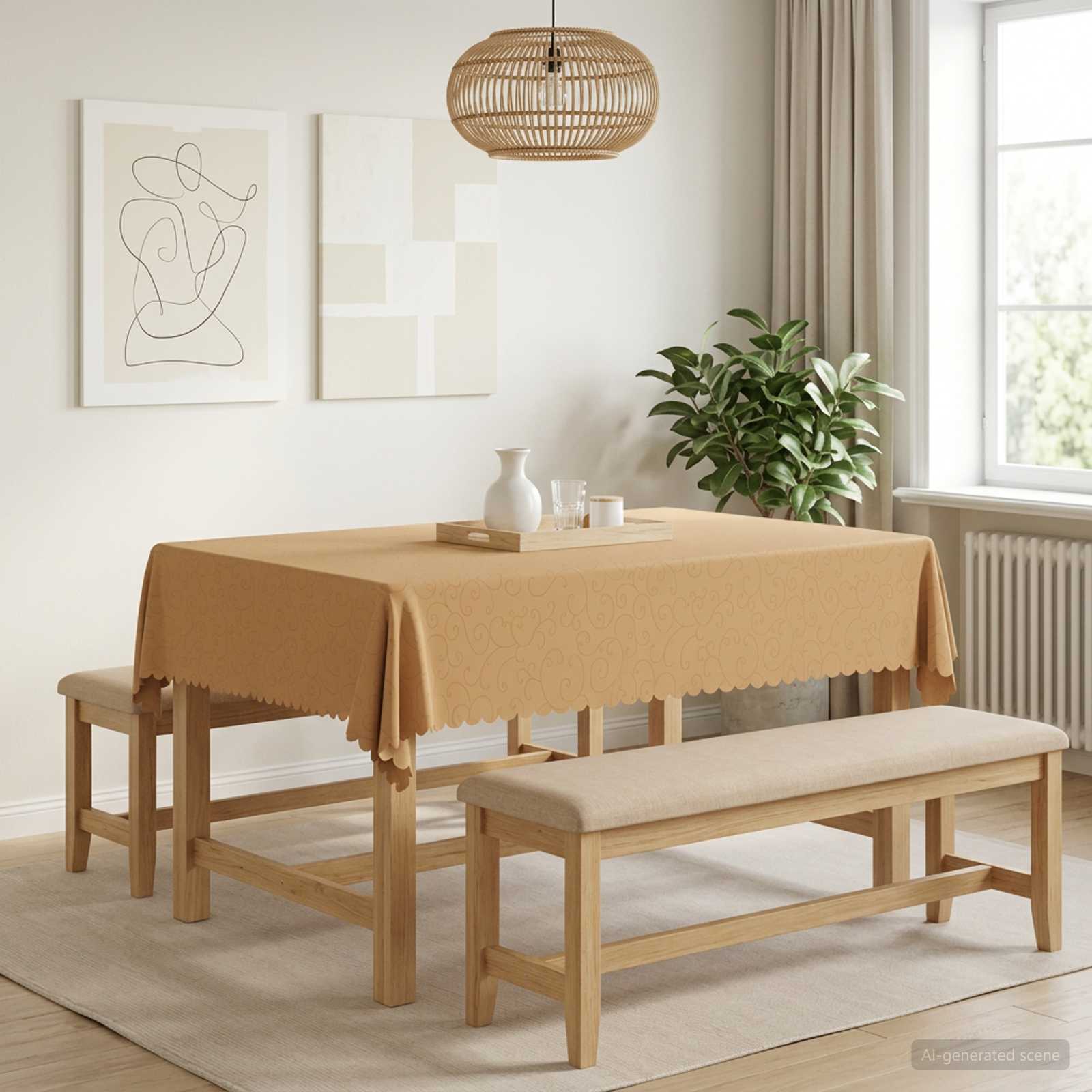 Tafelkleed 5 st Rechthoekig Beige 110 x 140 cm image 1