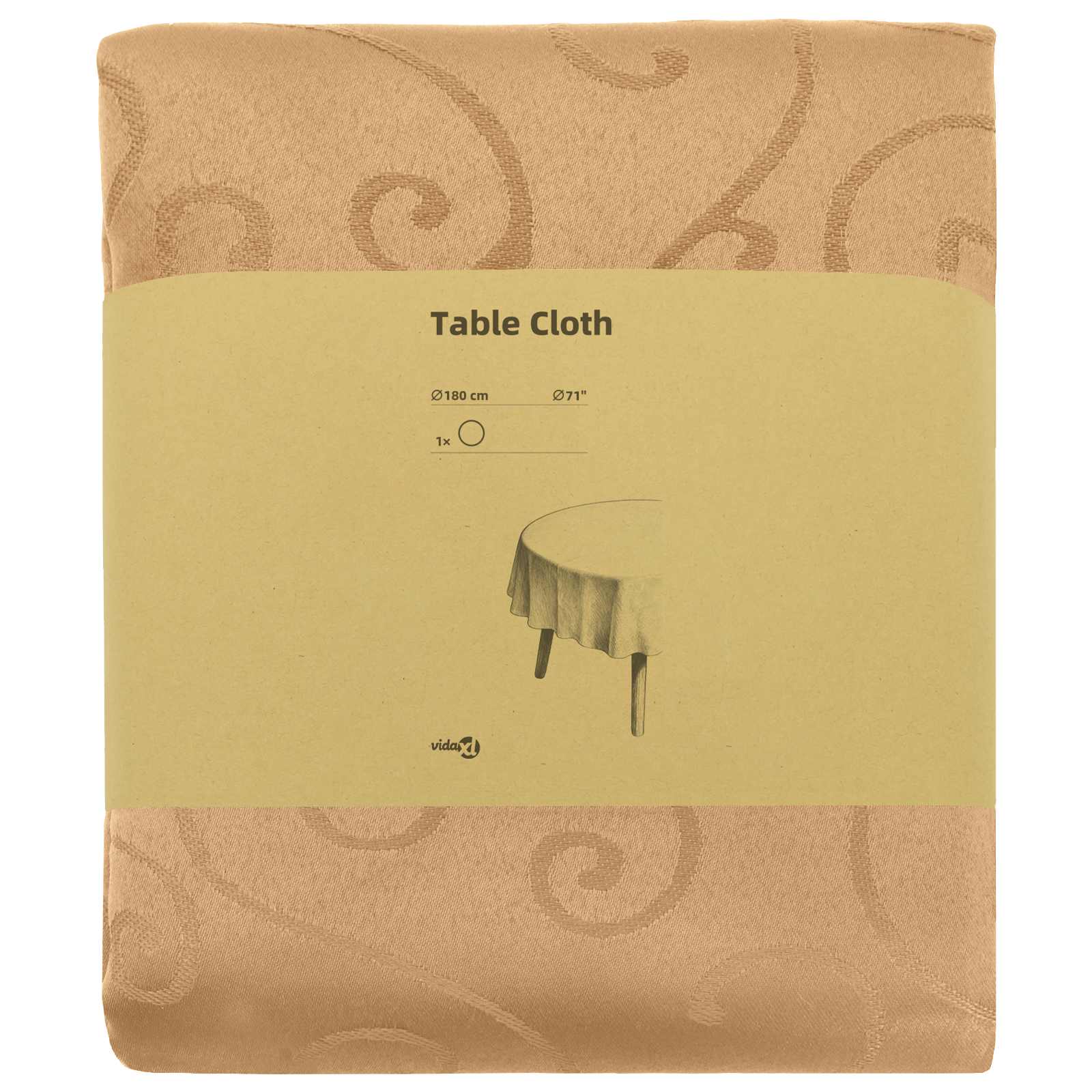 Tafelkleed Rond Beige Ø 180 cm image 3