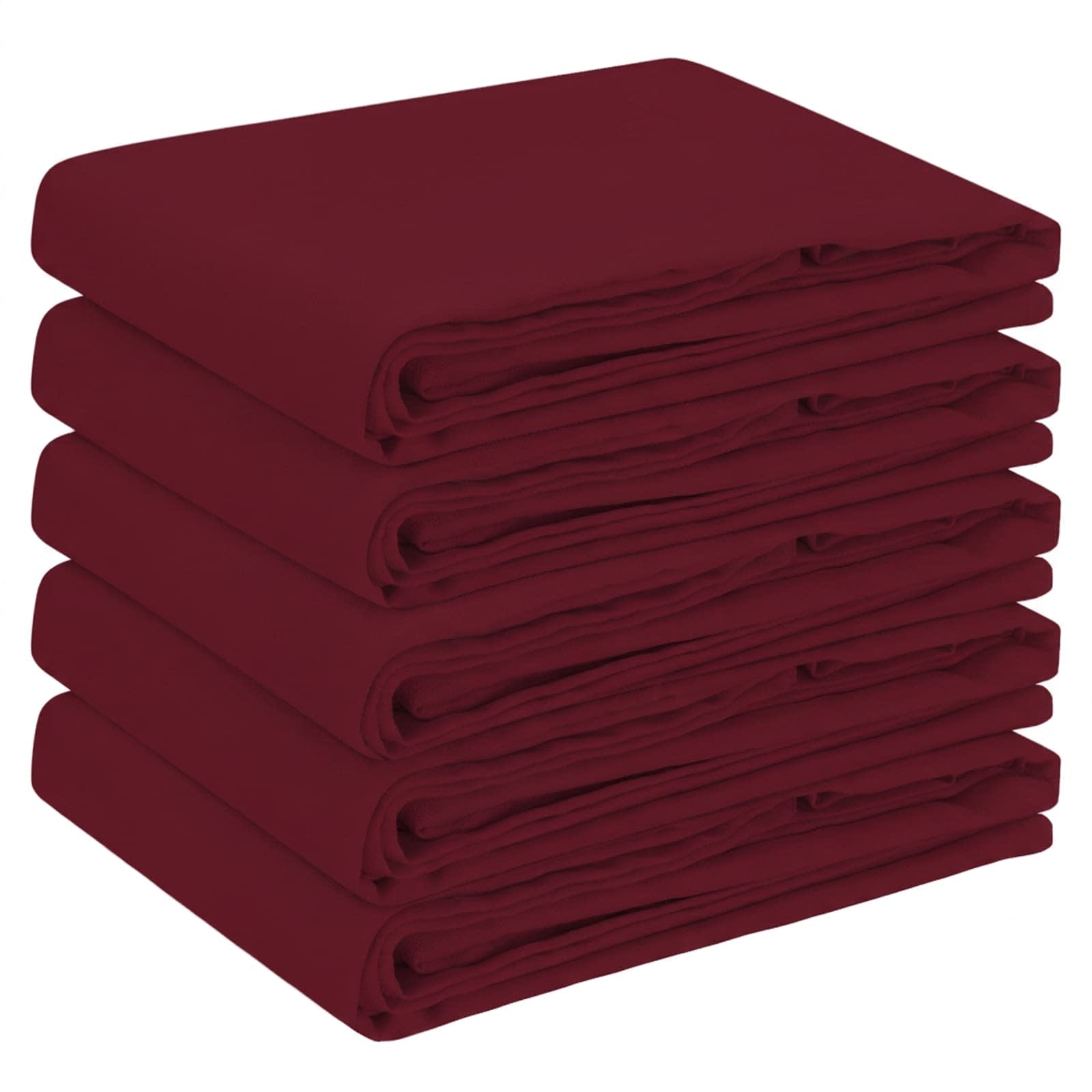 vidaXL Ubrousek na stůl 5 ks Víno Červené 140 x 200 cm Polyester