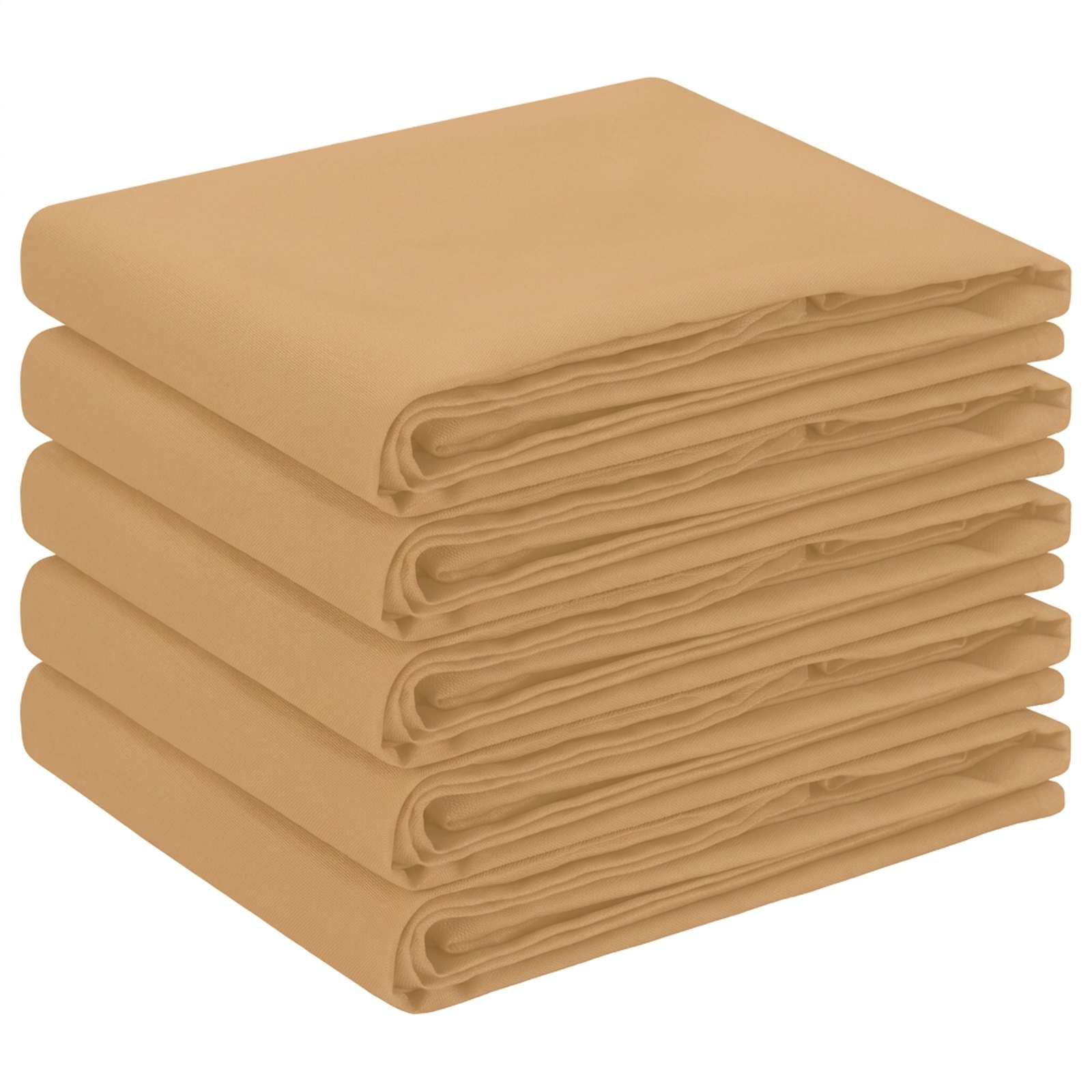vidaXL Ubrousek na stůl 5 ks Kulatý Béžová Ø 140 cm Polyester