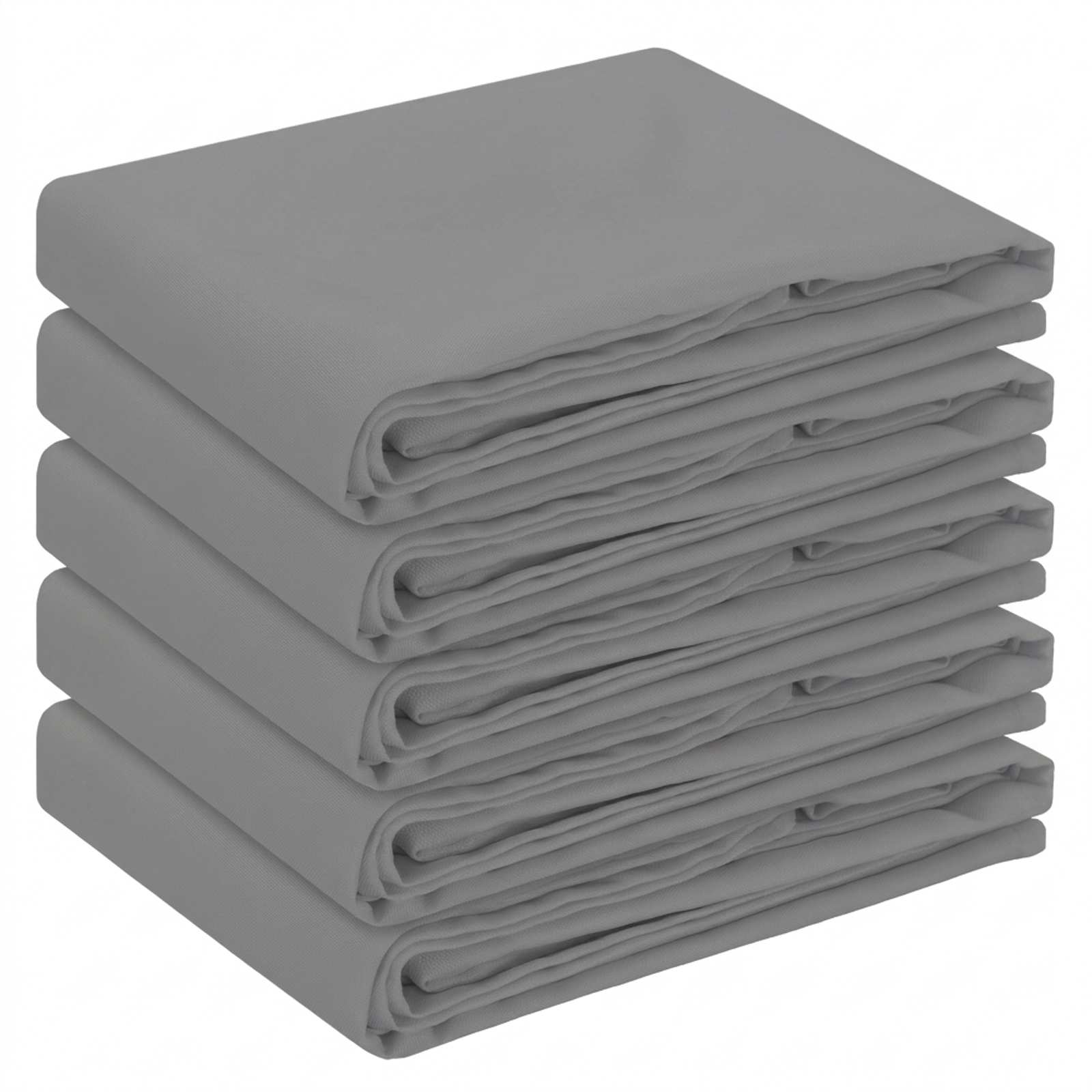 vidaXL Ubrousek na stůl 5 ks Kulatý Světle šedá Ø 180 cm Polyester