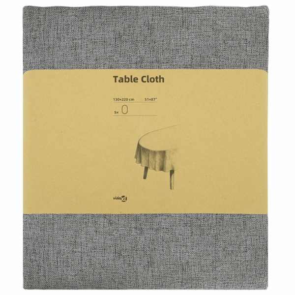 vidaXL Laua Lapp 5 tk Ovaalne Helehall 130 x 220 cm