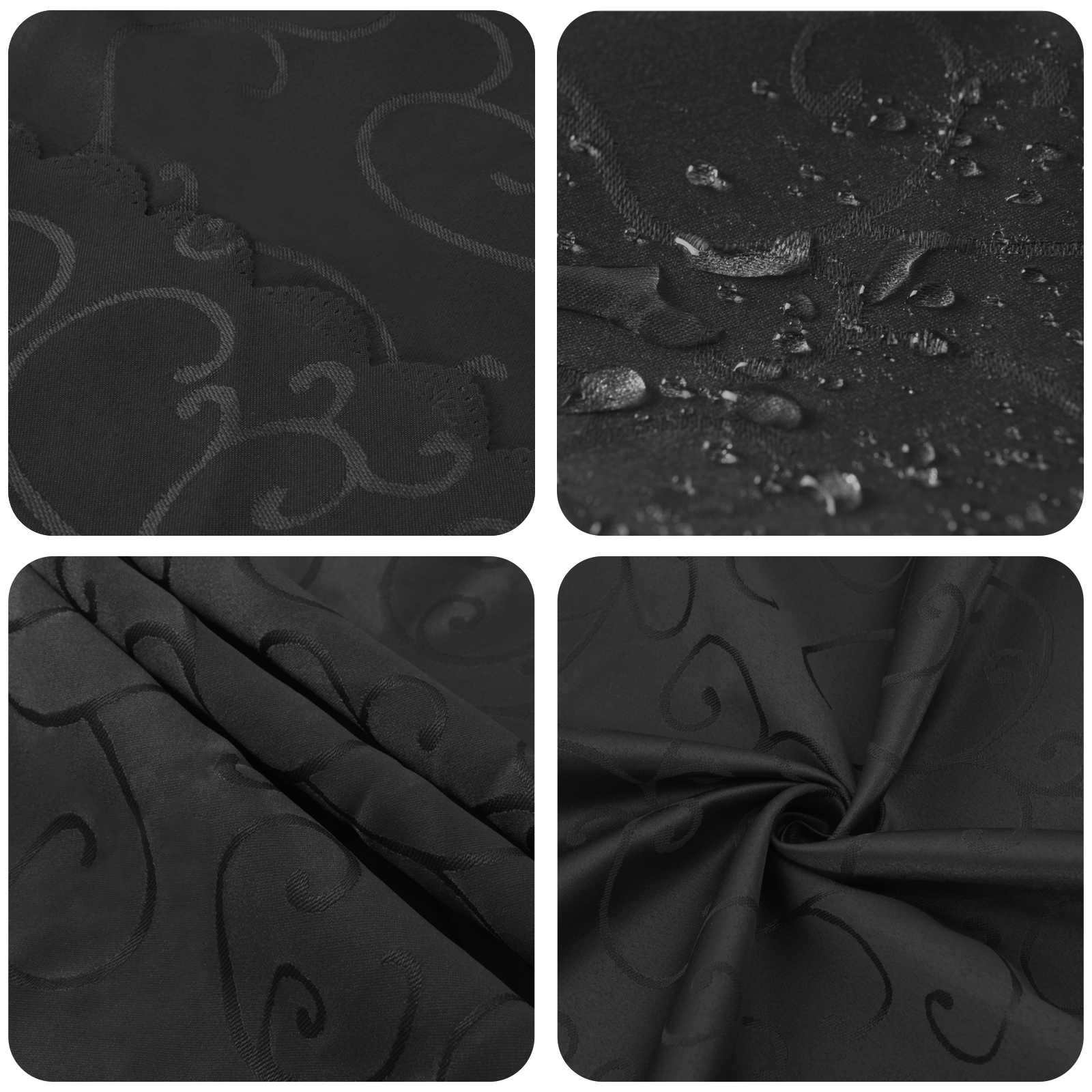 Tafelkleed 5 st Ovaal Donkergrijs 160 x 220 cm image 6
