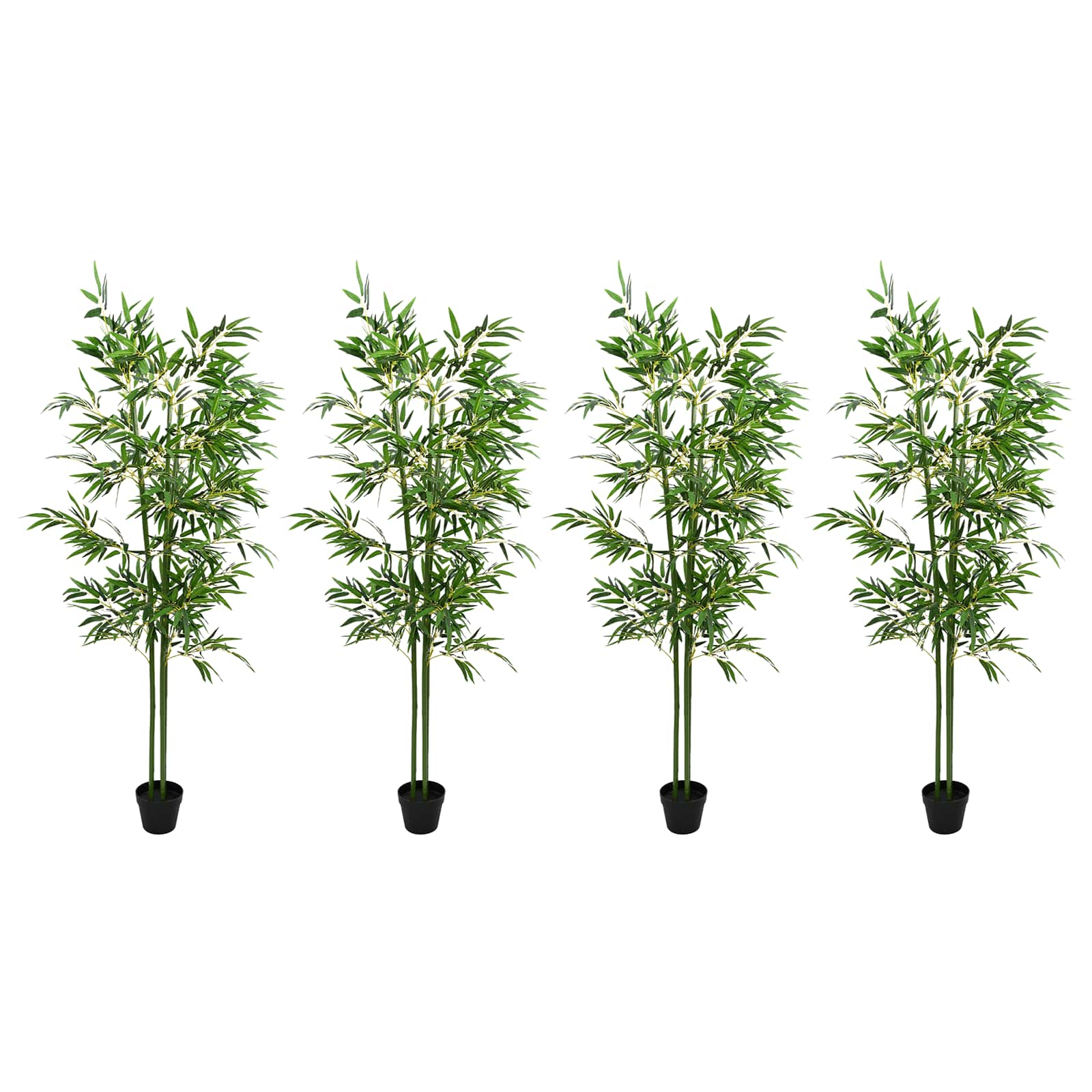 vidaXL Copac Bambus Artificial 4 pcs Verde 60 x 18 x 190 cm