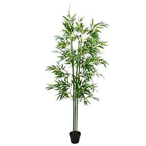 Umělý bambusový strom 2 pcs Zelená 60 x 18 x 190 cm - obrázek 4