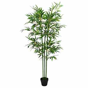 Umělý bambusový strom 2 pcs Zelená 45 x 18 x 175 cm - obrázek 4
