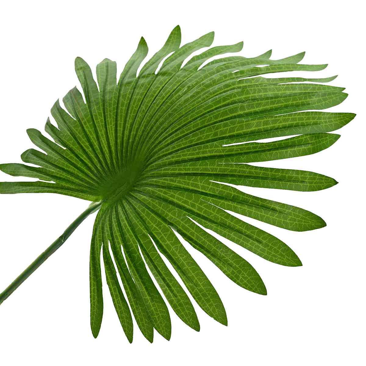 Kunstig Fan Palm Tree Grøn Stof og Bambus - Billede 4
