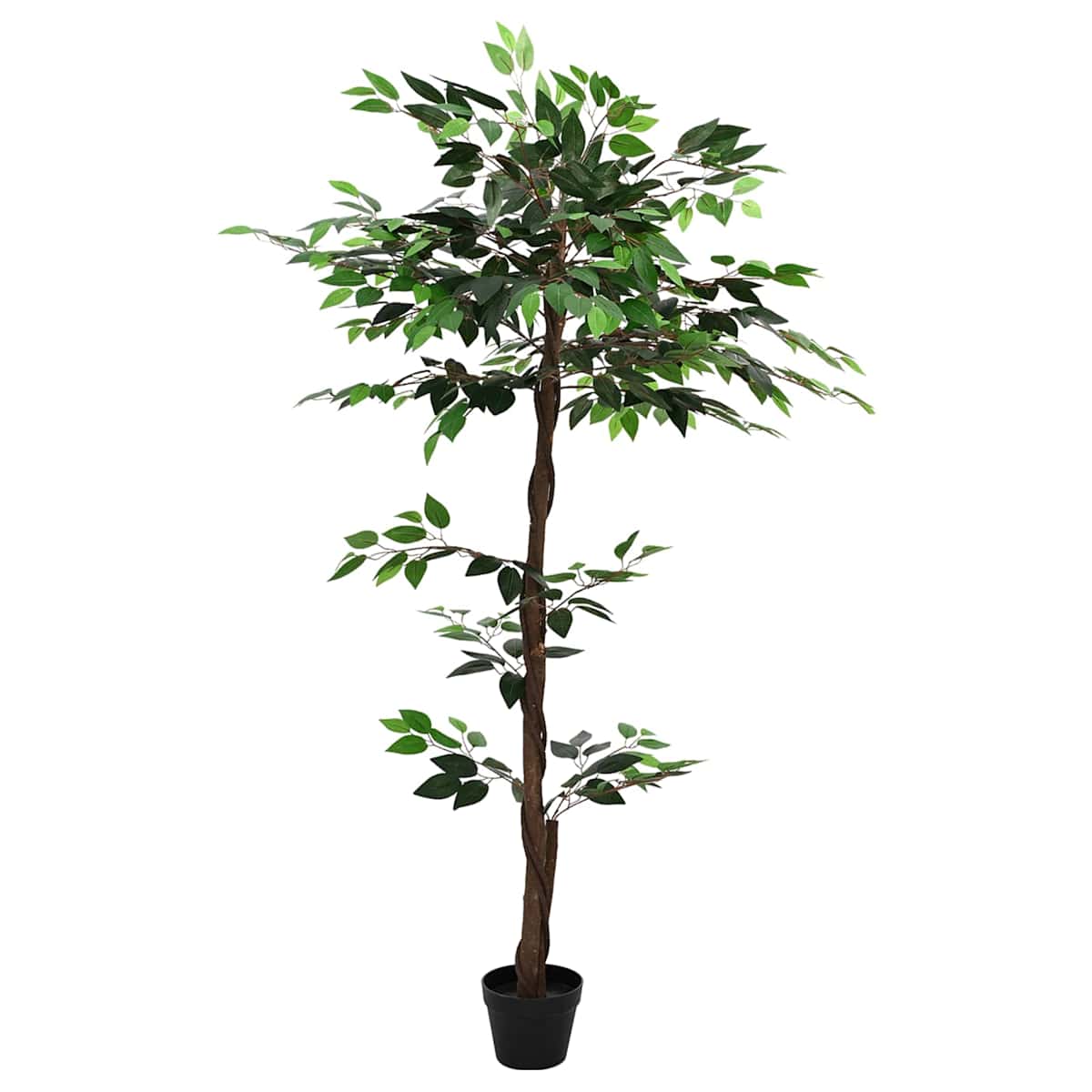 Kunstig Ficus Plante Grøn 85 x 18 x 160 cm Stof og træ - Billede 3