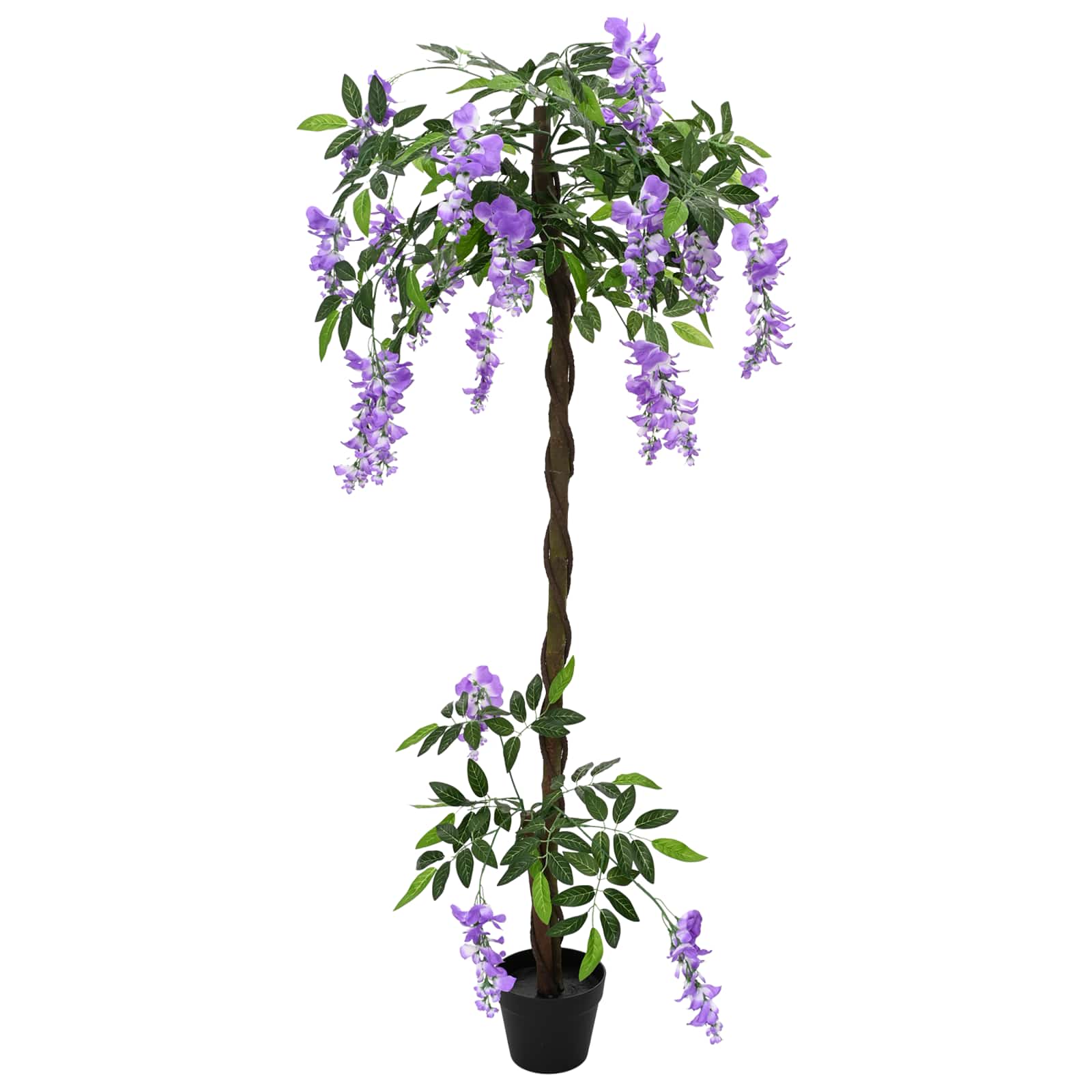 Artificial Bean Flower Tree Paars 80 x 18 x 160 cm Stof en Hout image 2