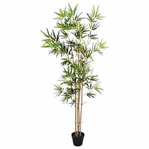 vidaXL Tehisbambuse Puud Roheline 75,5 x 18 x 175 cm Kangas ja Bambu