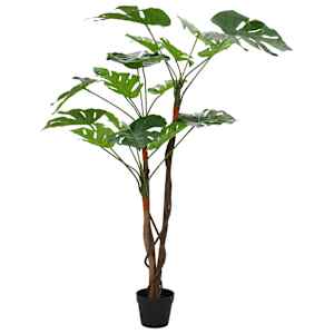 vidaXL Tehis Monstera taim Roheline 70 x 16 x 130 cm Kangas ja Puit