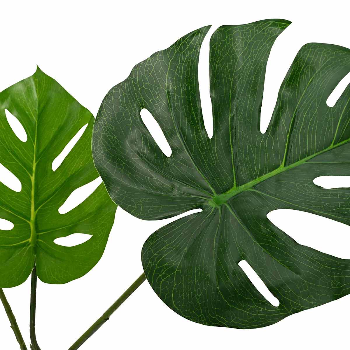 Kunstig Monstera Plante Grøn Stof og træ - Billede 4