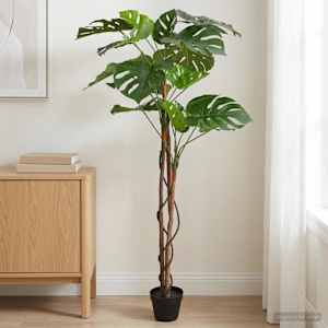 Umělá rostlina Monstera Zelená 94 x 18 x 170 cm Tkanina a dřevo - obrázek 1