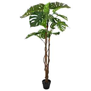 Umělá rostlina Monstera Zelená 94 x 18 x 170 cm Tkanina a dřevo - obrázek 3