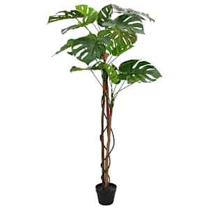 vidaXL Tehis Monstera taim Roheline 94 x 18 x 170 cm Kangas ja Puit