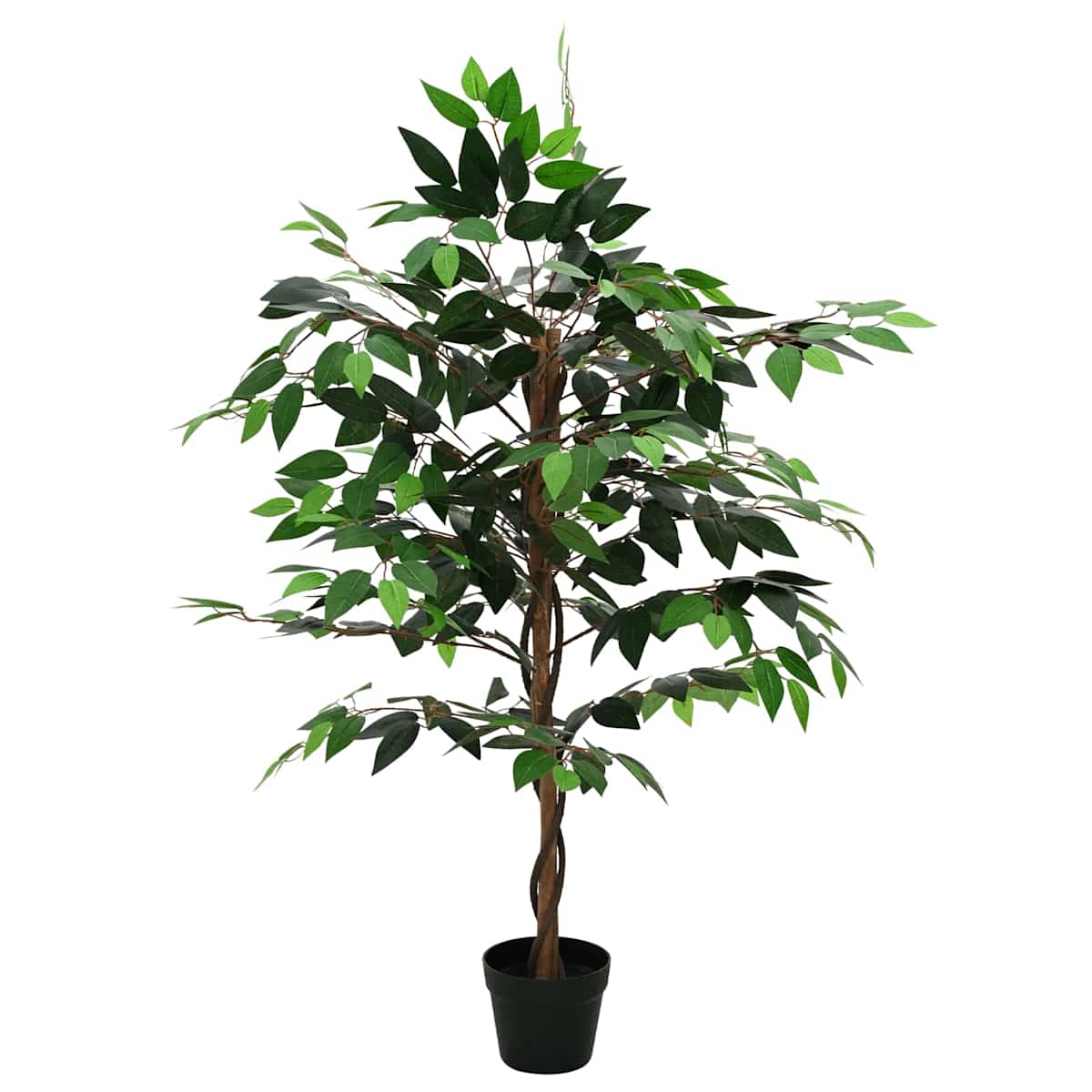 Kunstig Ficus Plante Grøn 90 x 16 x 110 cm Stof og træ - Billede 3