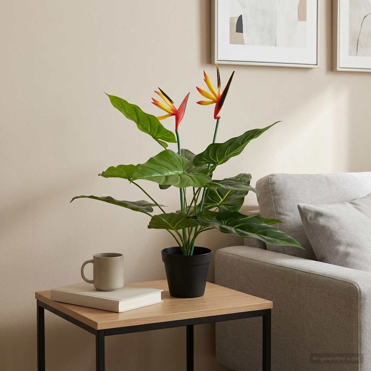 Kunstig Strelitzia Plante Grøn 65 x 13 x 55 cm Stof, PE og PEVA