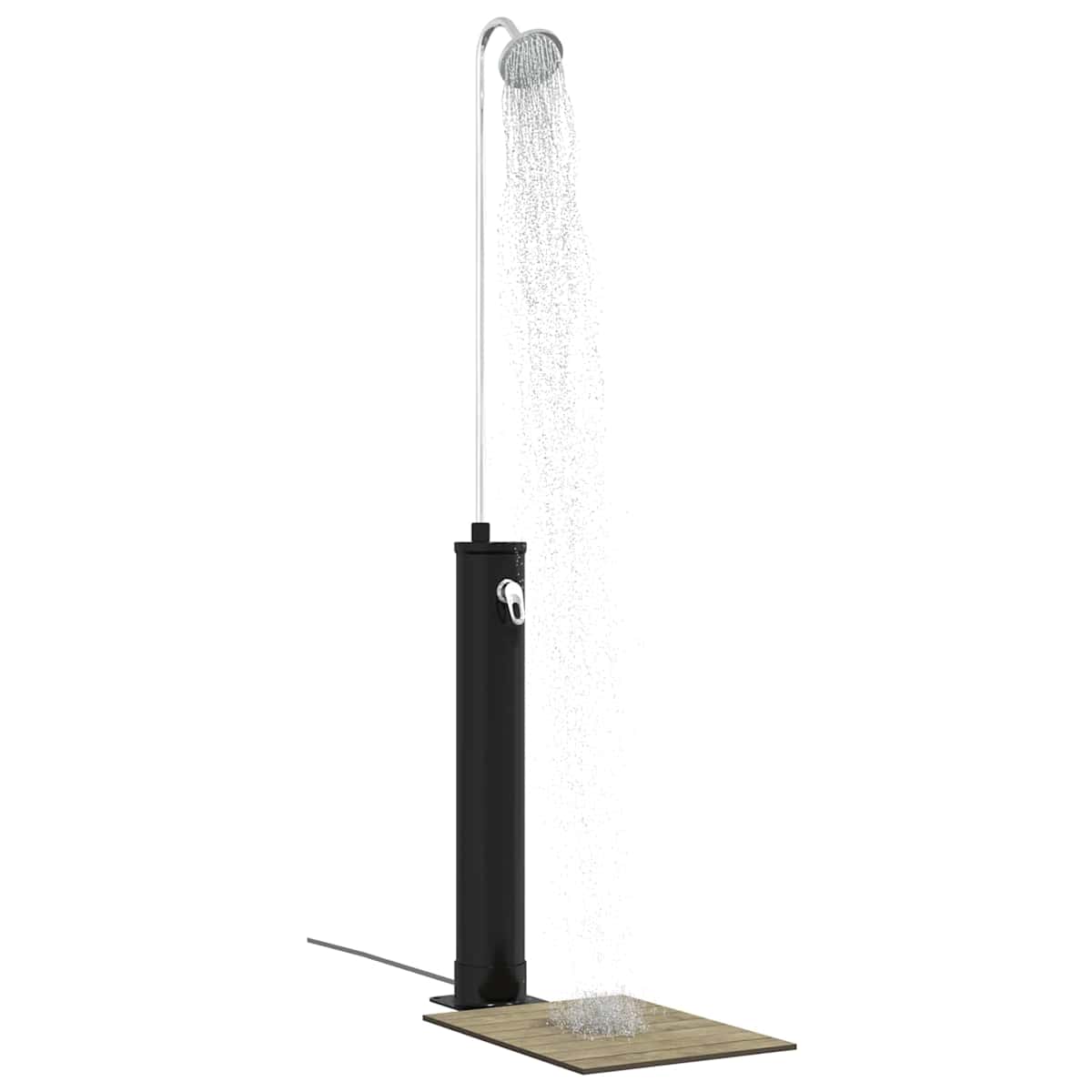 Solbruser med Brusehoved 20 l PVC, ABS, Zinklegering Sort 20 l - Billede 3