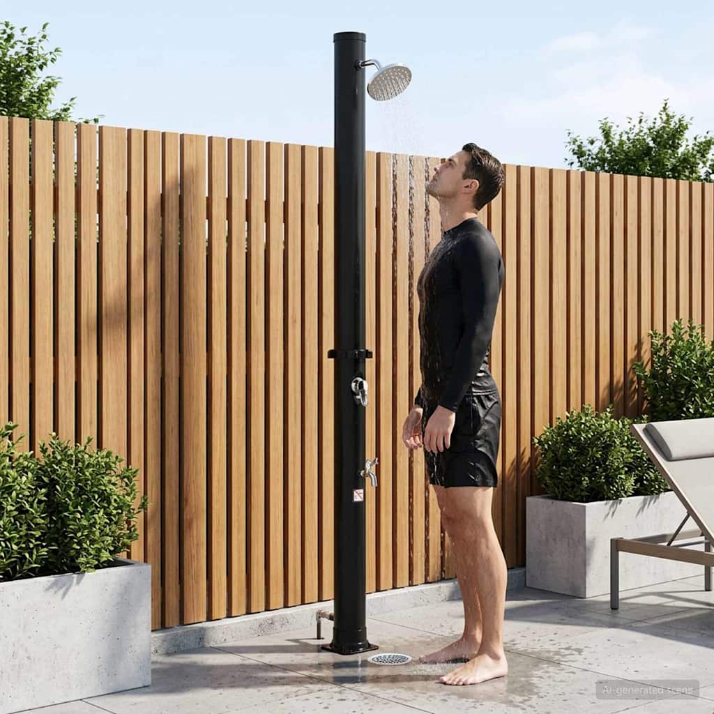 Zonne-douche met douchekop en kraan PVC, ABS, Zinklegering image 1