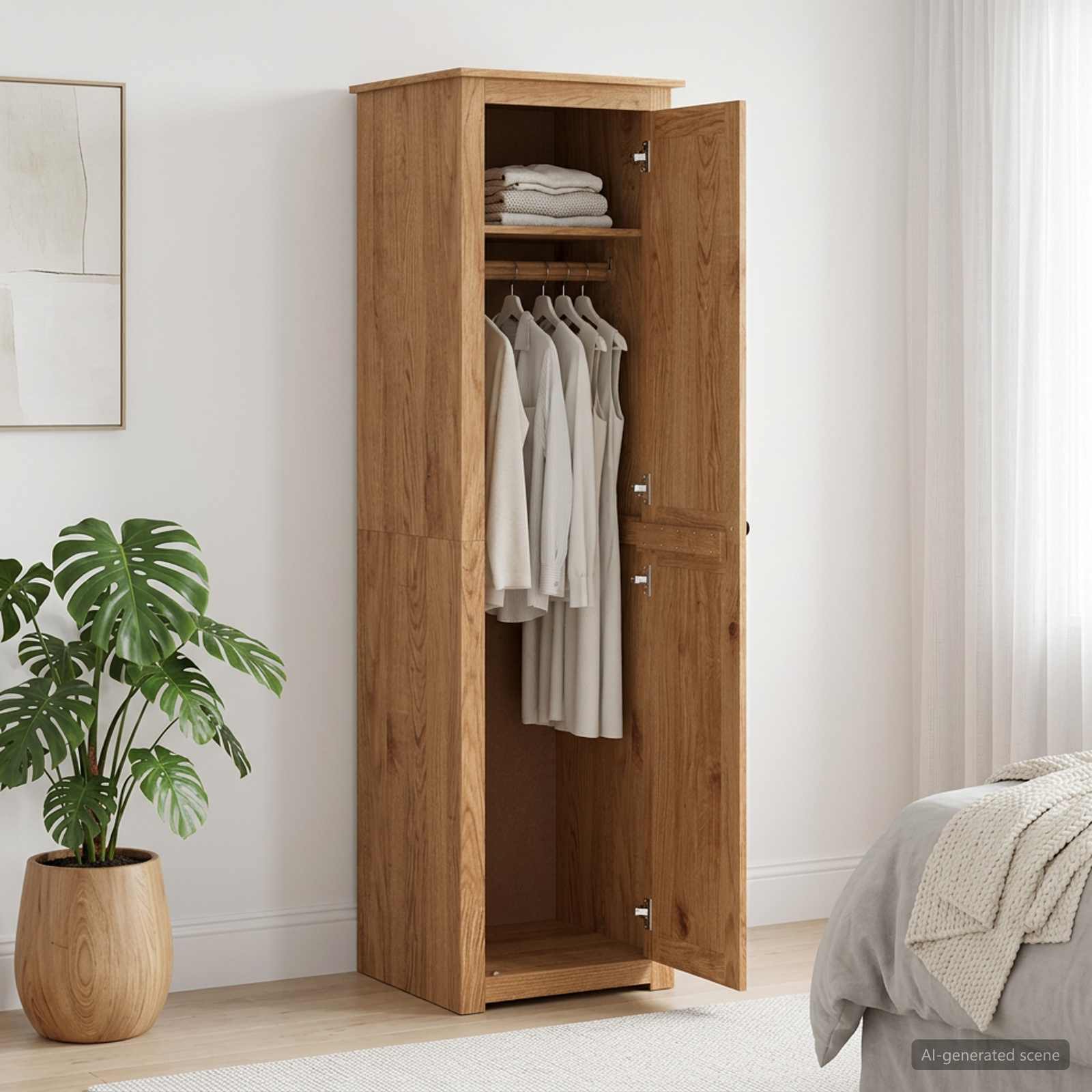 vidaXL Garderobeskap PANAMA Honning 51 x 50 x 185 cm Heltre furu