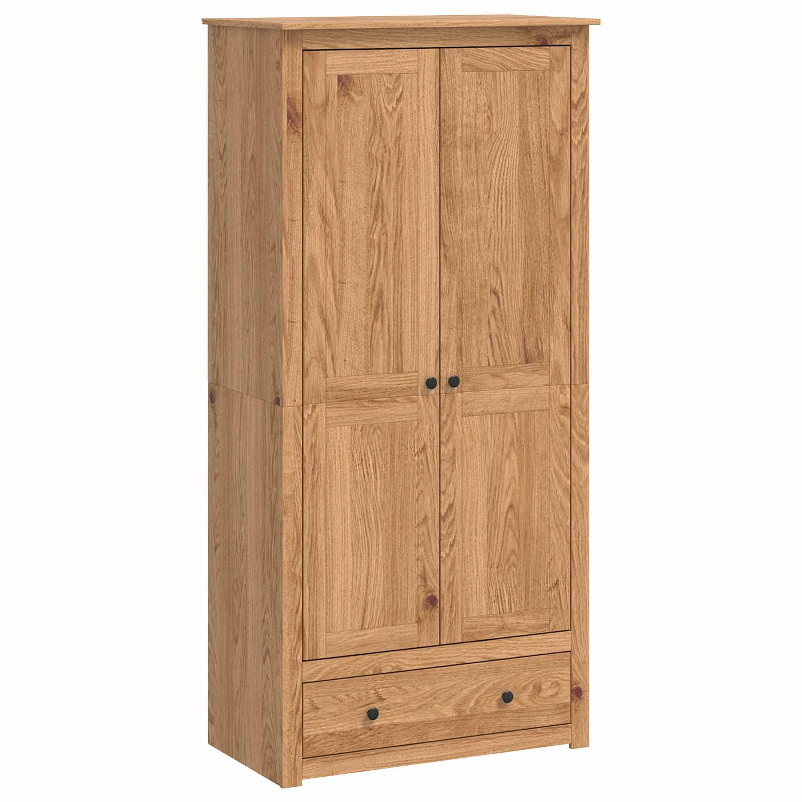 Garderobna omara PANAMA Med 88,5 x 50 x 185 cm Trdna borovina
