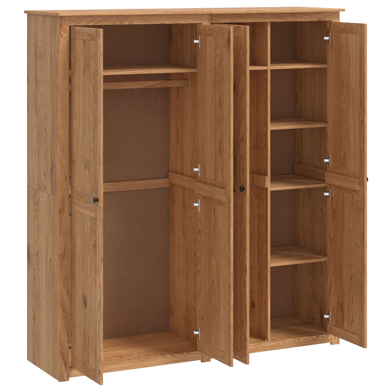 Kledingkast PANAMA Honing 169 x 50 x 185 cm Massief grenenhout image 3