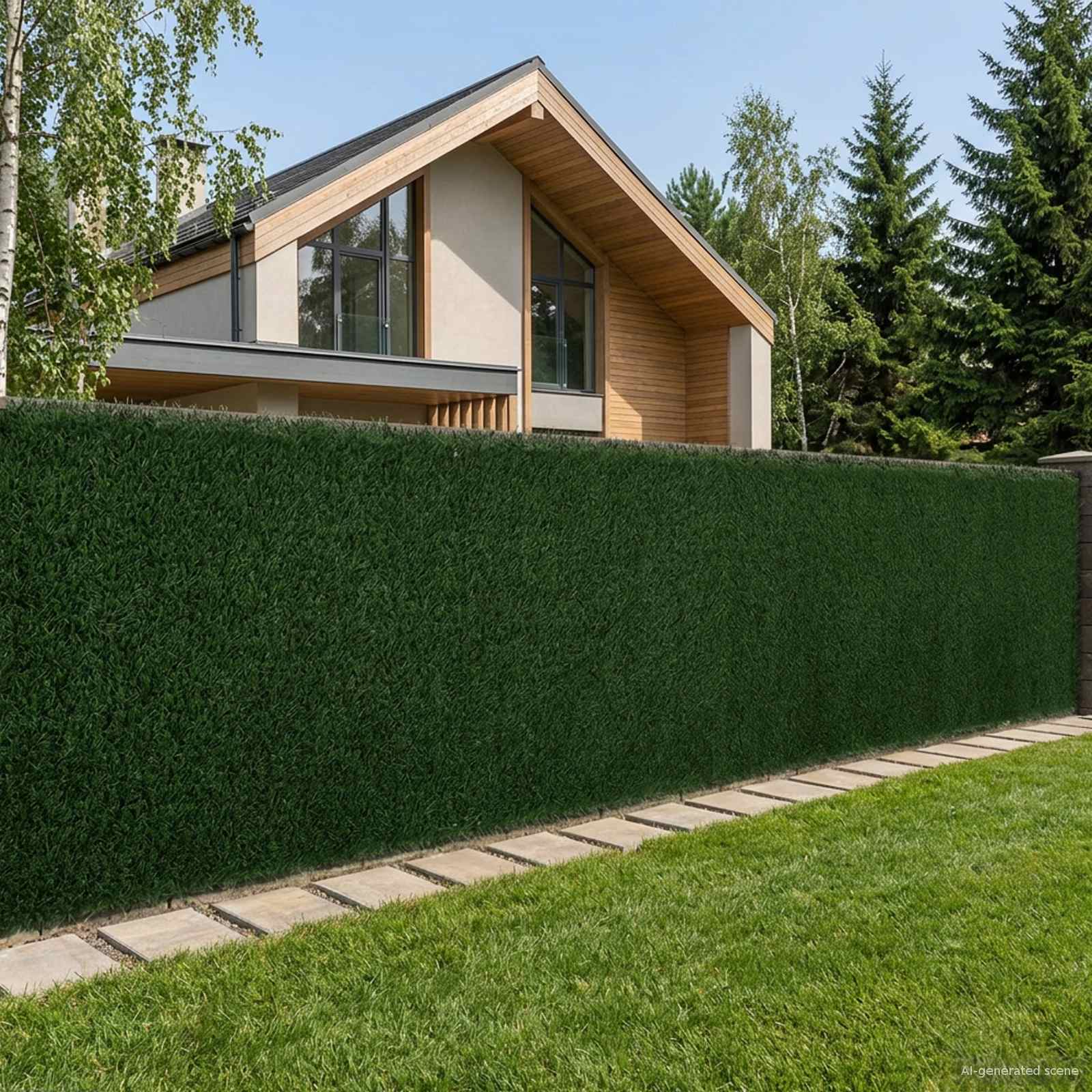 vidaXL Gard Artificial Verde închis 1 x 6 m PVC și Oțel
