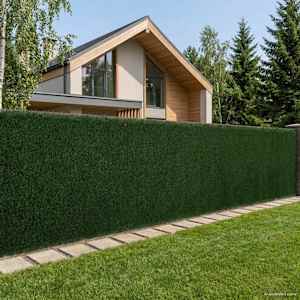 Umělý plot Tmavě zelená 1,5 x 3 m PVC a ocel - obrázek 1
