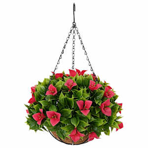 vidaXL Tehislilled Roosa 33 x 33 x 44 cm PE ja teras