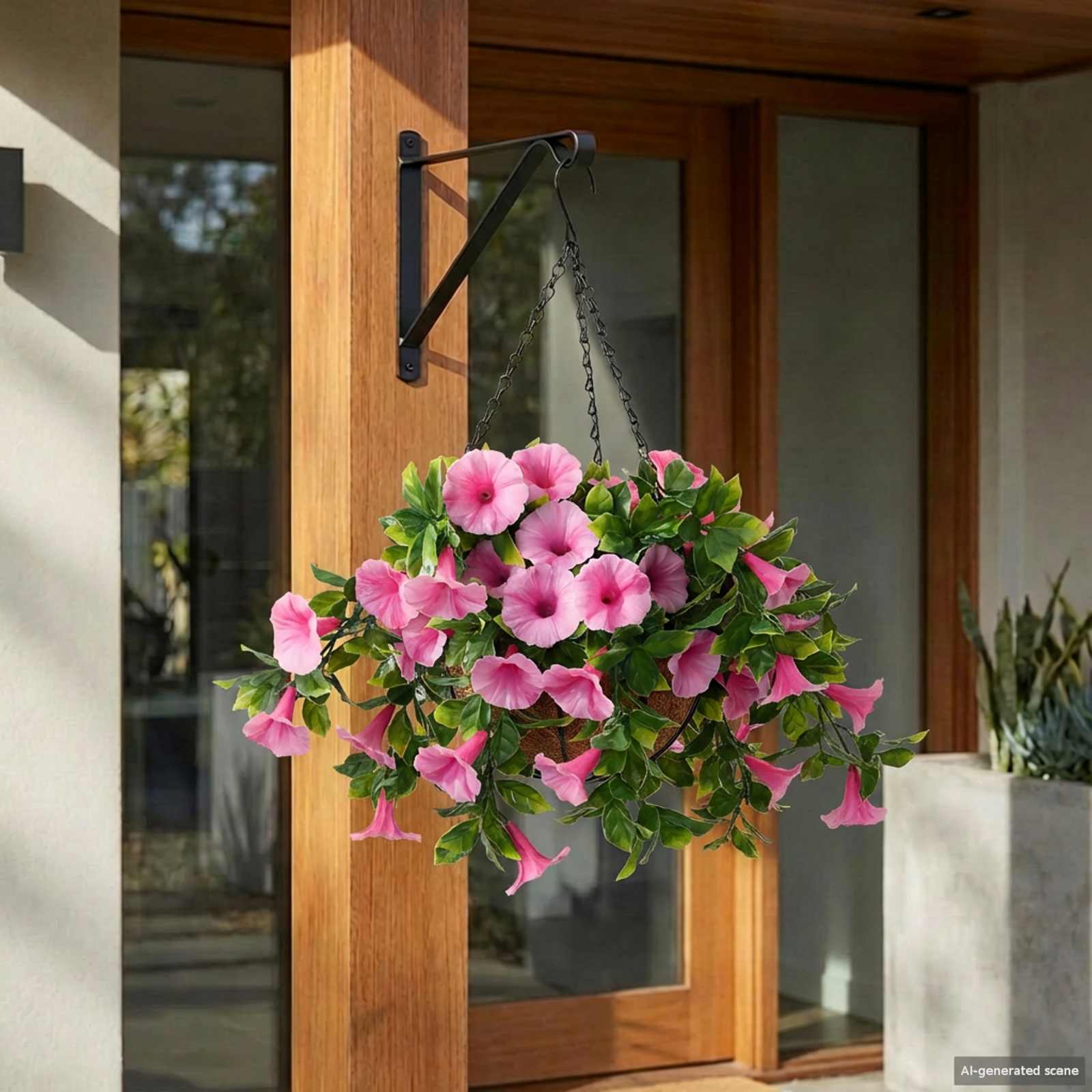 vidaXL Flori Artificiale Roz 55 x 50 x 57 cm PE și oțel