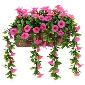 vidaXL Tehislilled Lilla Punane 55 x 20 x 55 cm PE ja teras