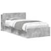 vidaXL Voodiraam ladustamisega peaga Betoonhall 75 x 190 cm Tehispuit