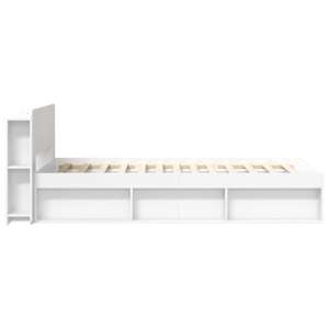 Rám postele s úložným prostorem s čelo Bílá 80 x 200 cm - obrázek 3