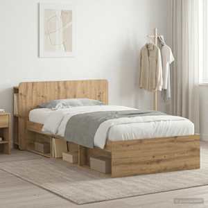 Rám postele s úložným prostorem s čelo Dub artisan 90 x 190 cm - obrázek 1