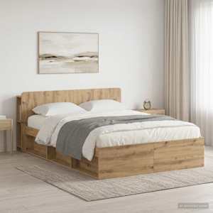 Rám postele s úložným prostorem s čelo Dub artisan 135 x 190 cm - obrázek 1