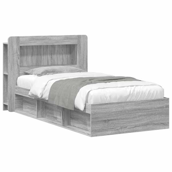 vidaXL Voodiraam ladustamisega peaga Hall Sonoma 80 x 200 cm Tehispuit