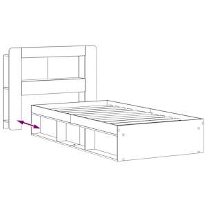 Rám postele s úložným prostorem s čelo Bílá 100 x 200 cm - obrázek 8