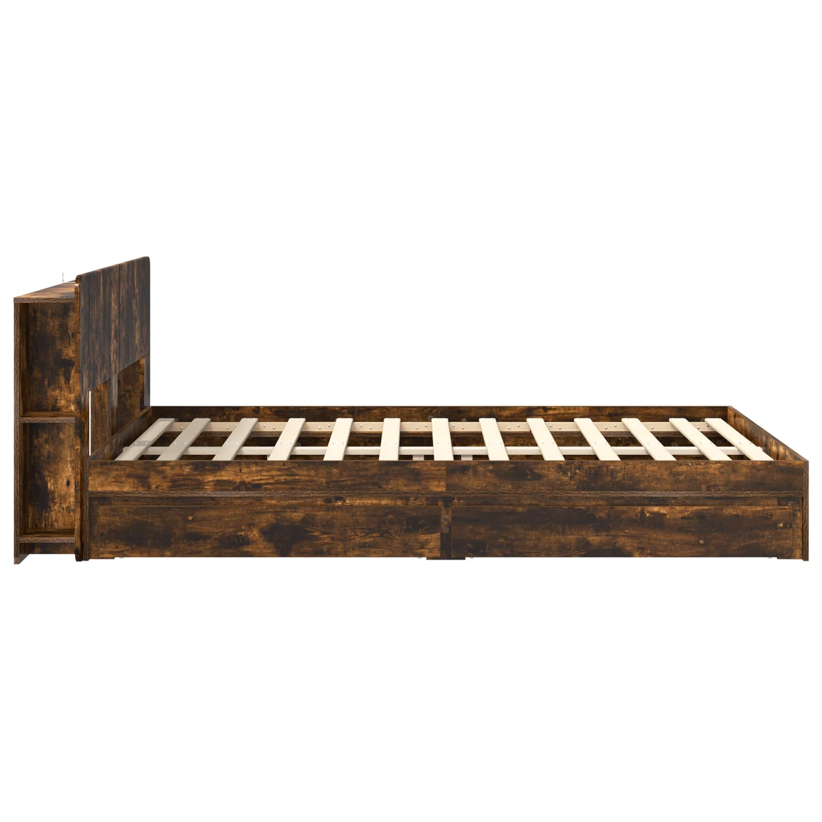 Rám postele s úložným prostorem s čelo Kouřový dub 135 x 190 cm - obrázek 5