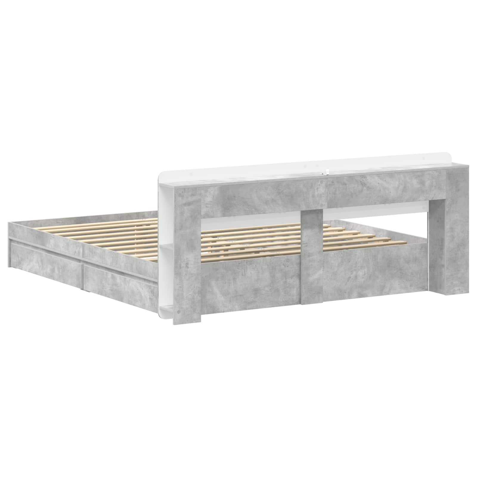 Rám postele s úložným prostorem Betonově šedá 200 x 200 cm - obrázek 6
